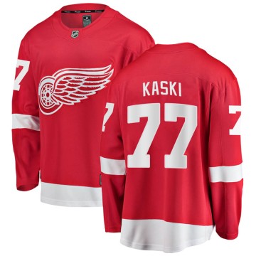 Breakaway Fanatics Branded Men's Oliwer Kaski Detroit Red Wings Home Jersey - Red
