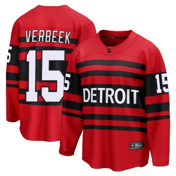 Breakaway Fanatics Branded Men's Pat Verbeek Detroit Red Wings Special Edition 2.0 Jersey - Red