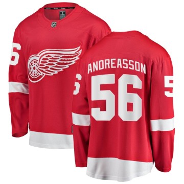 Breakaway Fanatics Branded Men's Pontus Andreasson Detroit Red Wings Home Jersey - Red