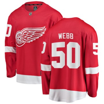 Breakaway Fanatics Branded Men's Reilly Webb Detroit Red Wings Home Jersey - Red