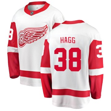 Breakaway Fanatics Branded Men's Robert Hagg Detroit Red Wings Away Jersey - White