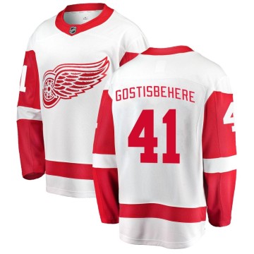 Breakaway Fanatics Branded Men's Shayne Gostisbehere Detroit Red Wings Away Jersey - White