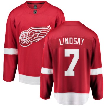 Breakaway Fanatics Branded Men's Ted Lindsay Detroit Red Wings Home Jersey - Red