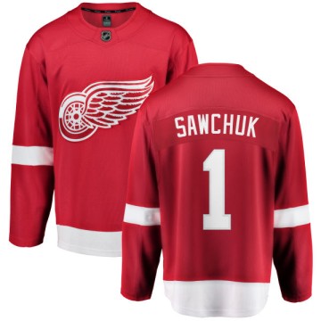 Breakaway Fanatics Branded Men's Terry Sawchuk Detroit Red Wings Home Jersey - Red