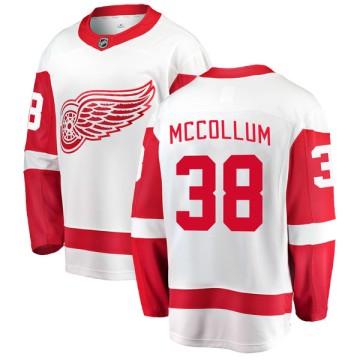 Breakaway Fanatics Branded Men's Tom McCollum Detroit Red Wings Away Jersey - White
