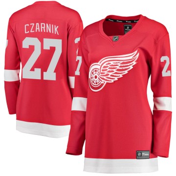 Breakaway Fanatics Branded Women's Austin Czarnik Detroit Red Wings Home Jersey - Red