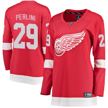 Breakaway Fanatics Branded Women's Brendan Perlini Detroit Red Wings Home Jersey - Red