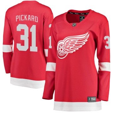 Breakaway Fanatics Branded Women's Calvin Pickard Detroit Red Wings Home Jersey - Red