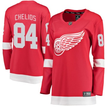 Breakaway Fanatics Branded Women's Jake Chelios Detroit Red Wings Home Jersey - Red