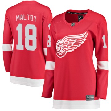 Breakaway Fanatics Branded Women's Kirk Maltby Detroit Red Wings Home Jersey - Red
