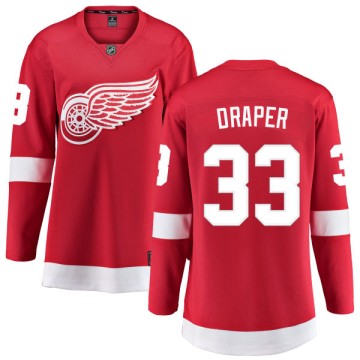 Breakaway Fanatics Branded Women's Kris Draper Detroit Red Wings Home Jersey - Red