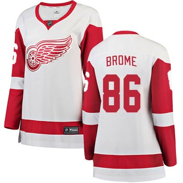 Breakaway Fanatics Branded Women's Mathias Brome Detroit Red Wings Away Jersey - White