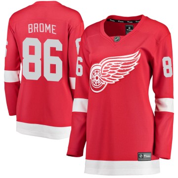 Breakaway Fanatics Branded Women's Mathias Brome Detroit Red Wings Home Jersey - Red