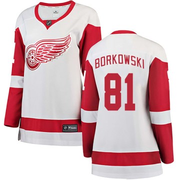 Breakaway Fanatics Branded Women's Mike Borkowski Detroit Red Wings Away Jersey - White