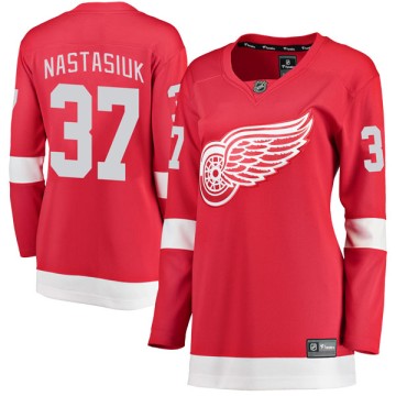 Breakaway Fanatics Branded Women's Zach Nastasiuk Detroit Red Wings Home Jersey - Red