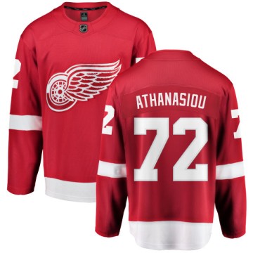 Breakaway Fanatics Branded Youth Andreas Athanasiou Detroit Red Wings Home Jersey - Red
