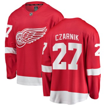 Breakaway Fanatics Branded Youth Austin Czarnik Detroit Red Wings Home Jersey - Red