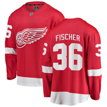 Breakaway Fanatics Branded Youth Christian Fischer Detroit Red Wings Home Jersey - Red