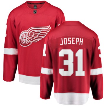 Breakaway Fanatics Branded Youth Curtis Joseph Detroit Red Wings Home Jersey - Red