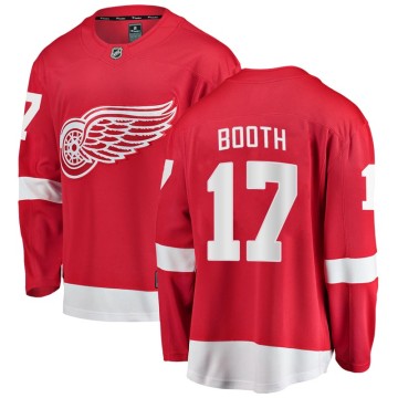 Breakaway Fanatics Branded Youth David Booth Detroit Red Wings Home Jersey - Red