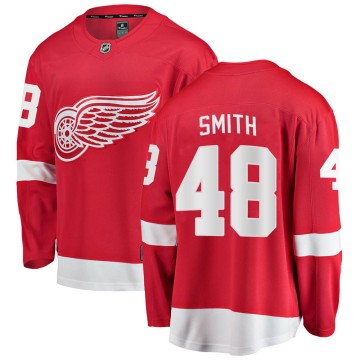 Breakaway Fanatics Branded Youth Givani Smith Detroit Red Wings Home Jersey - Red