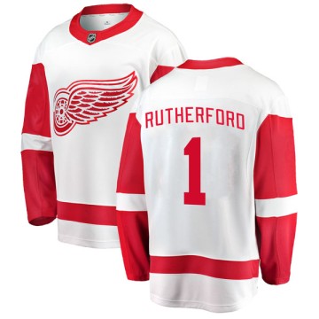 Breakaway Fanatics Branded Youth Jim Rutherford Detroit Red Wings Away Jersey - White
