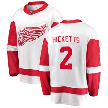 Breakaway Fanatics Branded Youth Joe Hicketts Detroit Red Wings Away Jersey - White