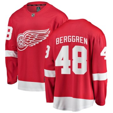 Breakaway Fanatics Branded Youth Jonatan Berggren Detroit Red Wings Home Jersey - Red