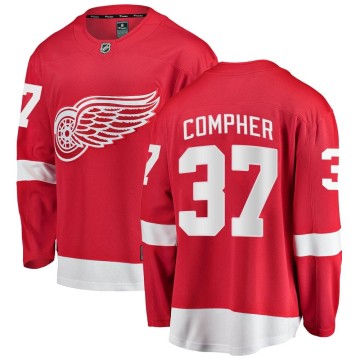 Breakaway Fanatics Branded Youth J.T. Compher Detroit Red Wings Home Jersey - Red