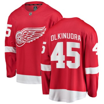 Breakaway Fanatics Branded Youth Jussi Olkinuora Detroit Red Wings Home Jersey - Red