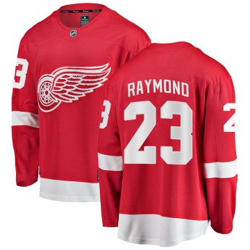 Breakaway Fanatics Branded Youth Lucas Raymond Detroit Red Wings Home Jersey - Red