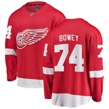 Breakaway Fanatics Branded Youth Madison Bowey Detroit Red Wings Home Jersey - Red
