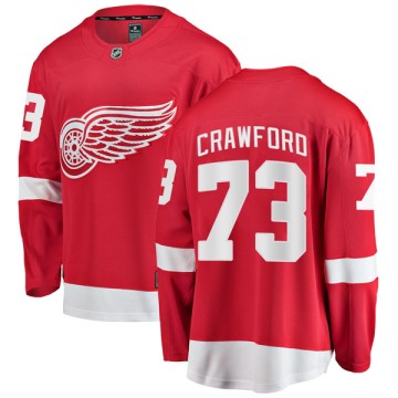 Breakaway Fanatics Branded Youth Marcus Crawford Detroit Red Wings Home Jersey - Red
