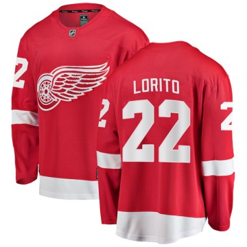 Breakaway Fanatics Branded Youth Matthew Lorito Detroit Red Wings Home Jersey - Red