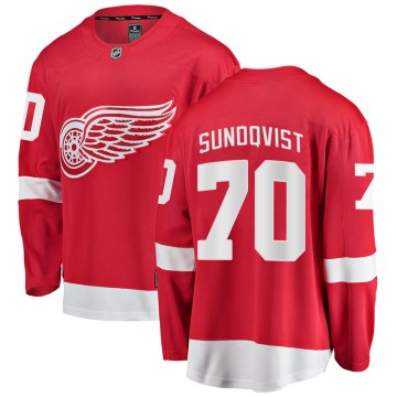 Breakaway Fanatics Branded Youth Oskar Sundqvist Detroit Red Wings Home Jersey - Red