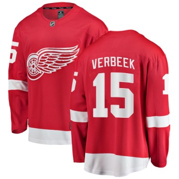 Breakaway Fanatics Branded Youth Pat Verbeek Detroit Red Wings Home Jersey - Red