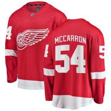 Breakaway Fanatics Branded Youth Patrick McCarron Detroit Red Wings Home Jersey - Red