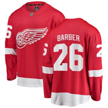 Breakaway Fanatics Branded Youth Riley Barber Detroit Red Wings Home Jersey - Red