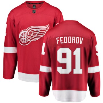 Breakaway Fanatics Branded Youth Sergei Fedorov Detroit Red Wings Home Jersey - Red