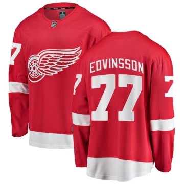 Breakaway Fanatics Branded Youth Simon Edvinsson Detroit Red Wings Home Jersey - Red