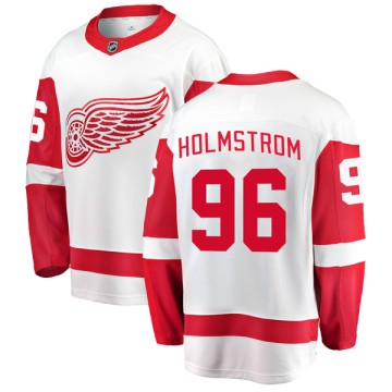 Breakaway Fanatics Branded Youth Tomas Holmstrom Detroit Red Wings Away Jersey - White